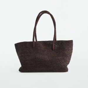 COS Hand-Woven Raffia Tote Bag